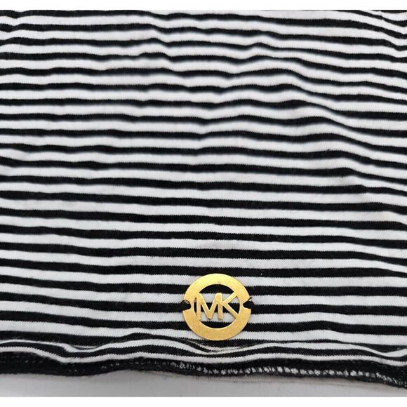 Michael Kors Blue and White Striped Cold Shoulder Top S - Picture 5 of 5